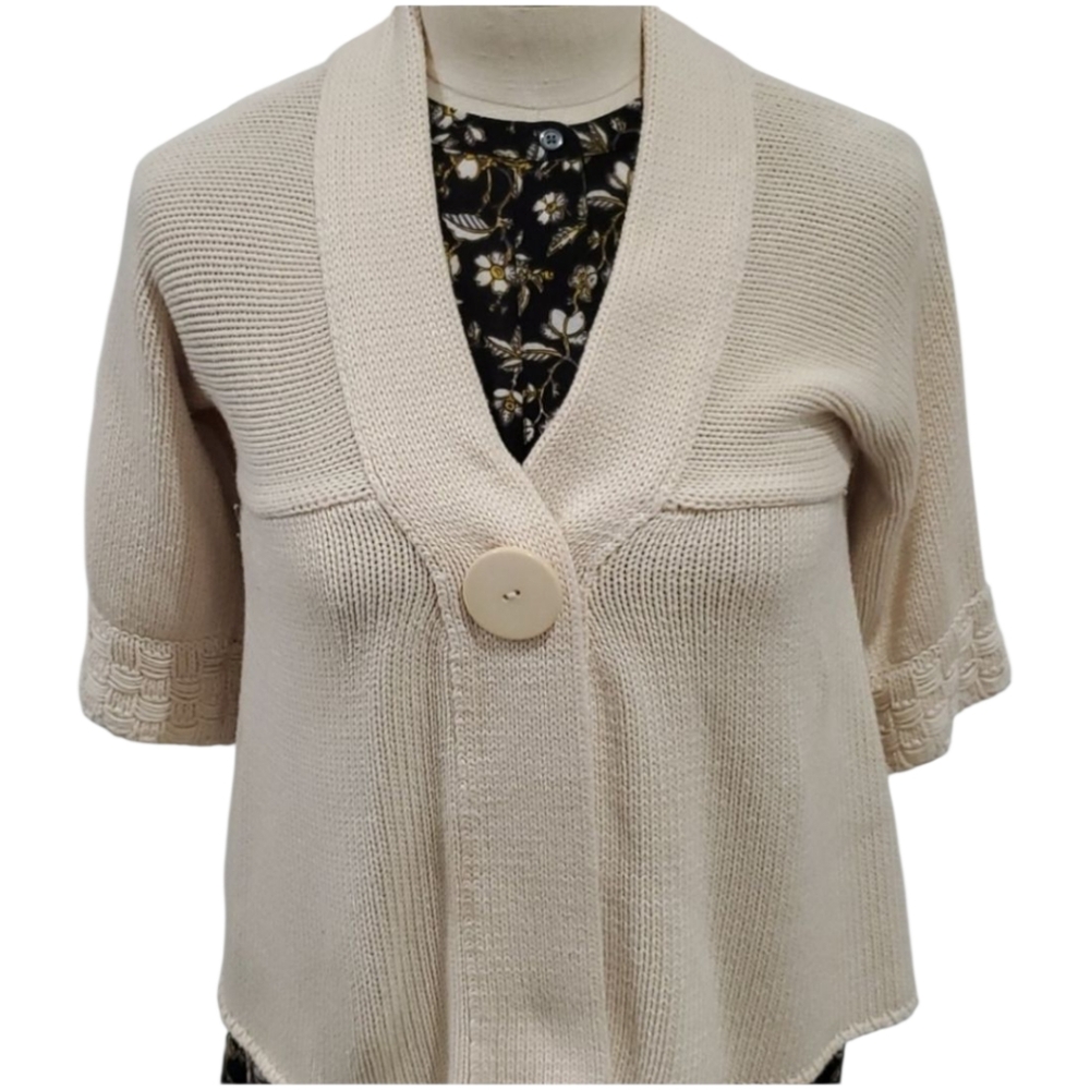 American Rag Nude Minimal Y2K Sweater Jacket